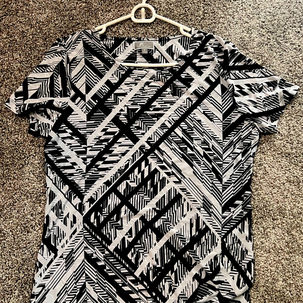 Women’s summer top, size M, black and white